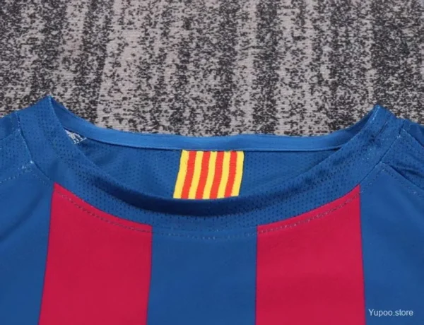 7 05-06 Barcelona Home League Version Long Sleeve Jersey