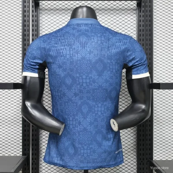 Version 2027 Portugal Away Blue with Jacquard Pattern Jersey
