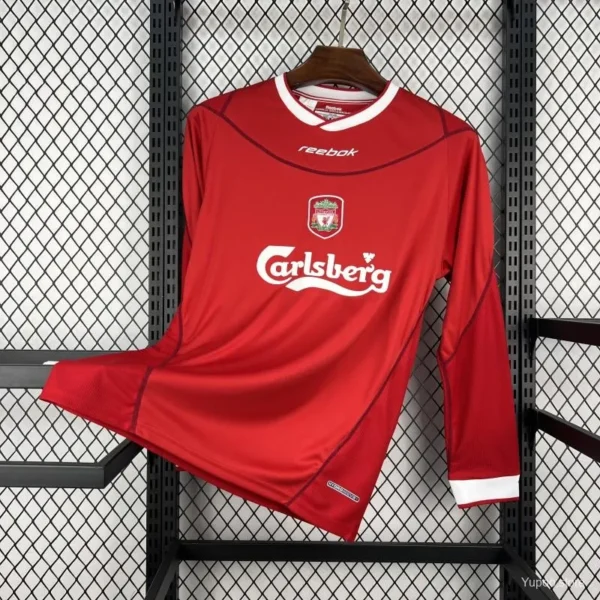 7 Retro Liverpool Home Long Sleeve Jersey