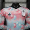 Version 26-27 Belgium Frozen Blue & Pink Away Long Sleeve Jersey