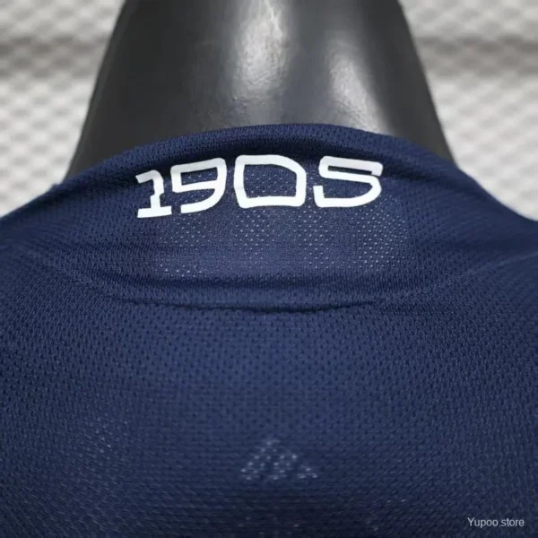 8 Player Version Boca Juniors Home Navy Blue with Yellow Chest Band Long Sleeve Jersey