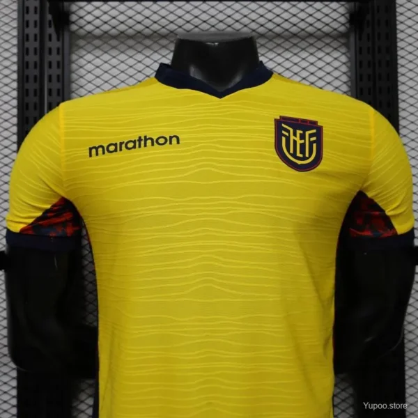 8 Version 2026 Ecuador Yellow with Tonal Wave Home Jersey
