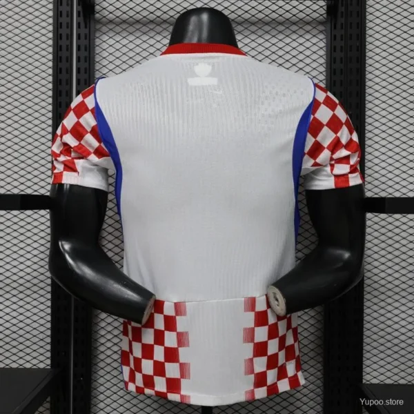 8 Version 2026 Croatia Home White & Red with Gradient Checkerboard Pattern Jersey