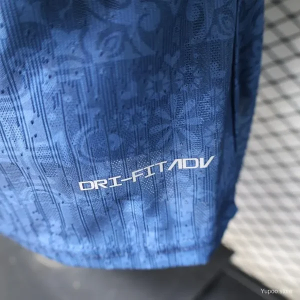 Version 2027 Portugal Away Blue with Jacquard Pattern Jersey