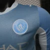 Version 26-27 Manchester City Sky Blue with White Long Sleeve Jersey