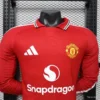 Version 26-27 Manchester United Red Polo Collar Long Sleeve Jersey