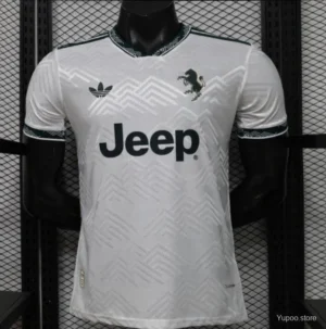 Version 26-27 Juventus White with Dark Green Special Edition Jersey