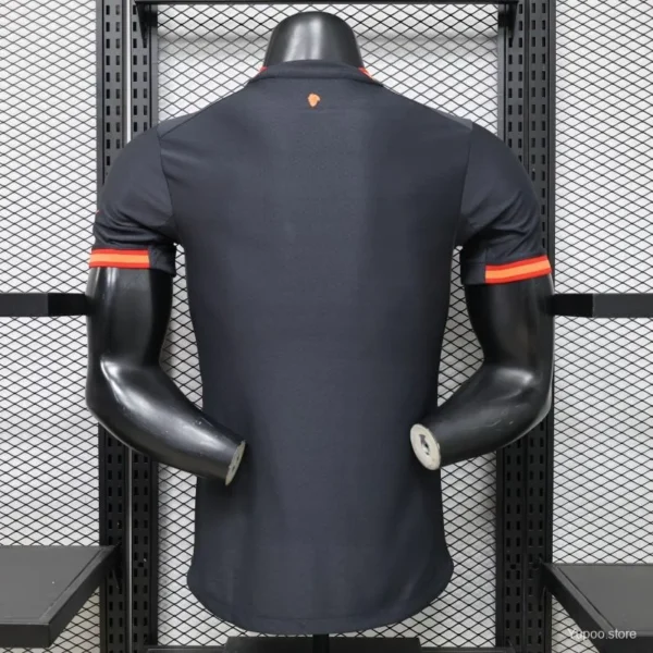 Version 26-27 AC Milan Away Navy Blue with Copper Orange Accents Jersey