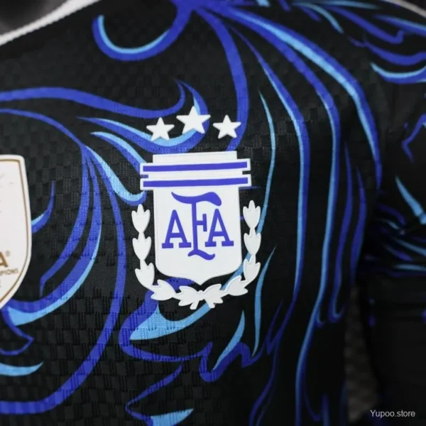Version 26-27 Argentina Black & Blue Long Sleeve Jersey