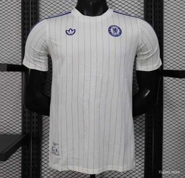 Version 25-26 Chelsea Adidas Original Terrace Icons WHITE Jersey