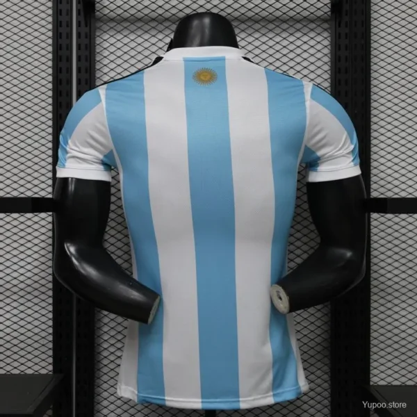 Version 2027 Argentina Home White & Light Blue Stripes with FIFA World Cup Champion Badge Jersey