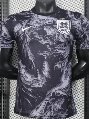 9 Version 2026 England Dark Navy with Lion Brushstroke Pattern Jersey