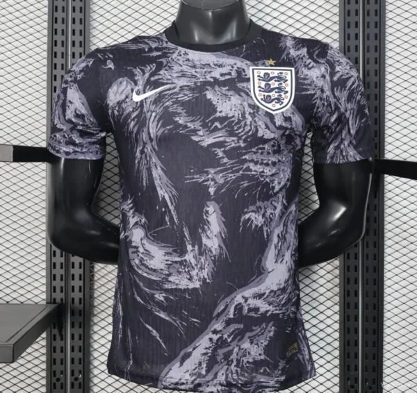 9 Version 2026 England Dark Navy with Lion Brushstroke Pattern Jersey
