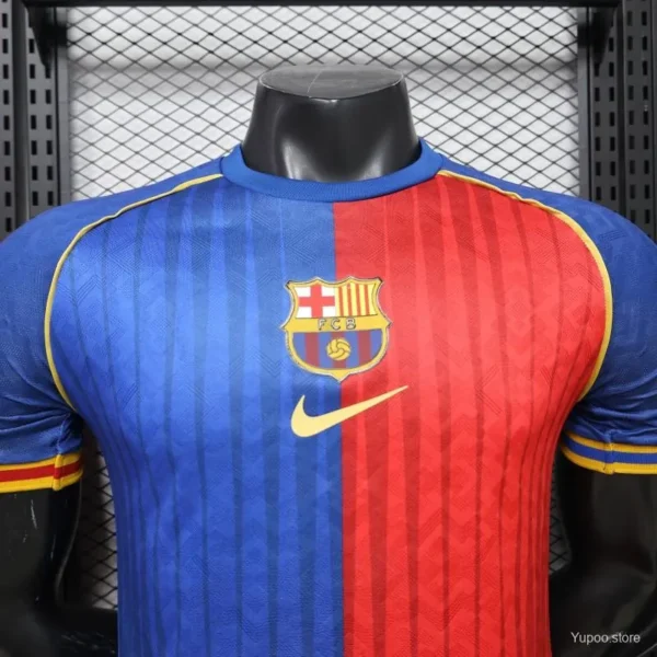 Version 26-27 FC Barcelona Royal Blue & Garnet Red Vertical Stripes Special Edition Jersey
