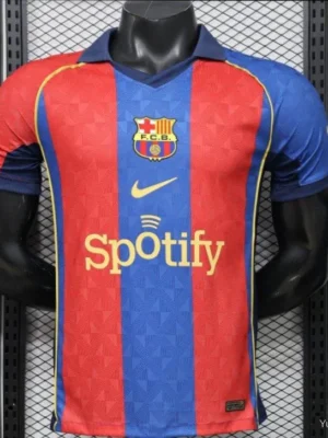 Version 26-27 FC Barcelona Home Red Blue Stripe Jersey