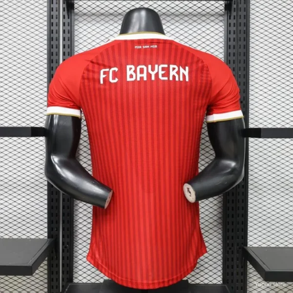 Version 26-27 Bayern Munich Red with Tonal Stripe Home Jersey