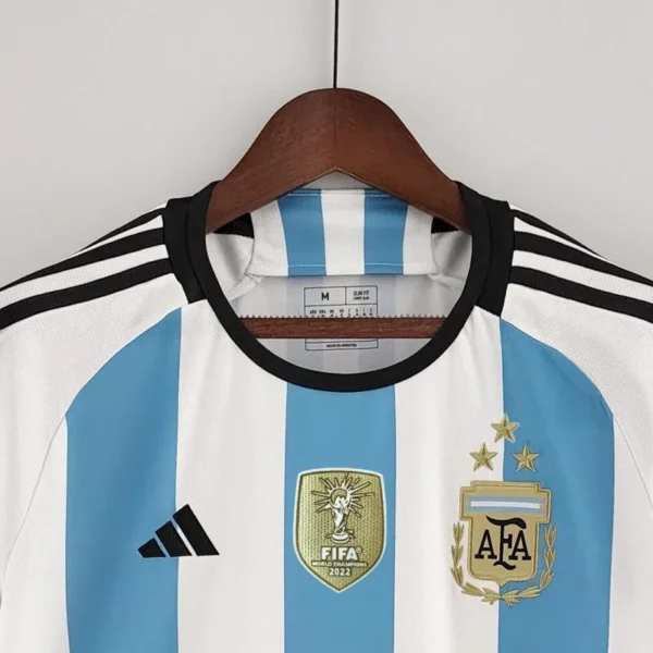 7 Retro 2022 Argentina Home Jersey 3 Stars