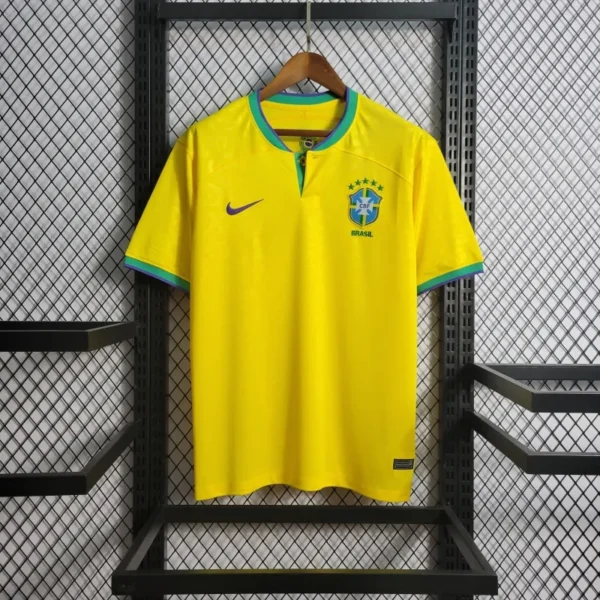 12 Brazil Home Soccer Jersey