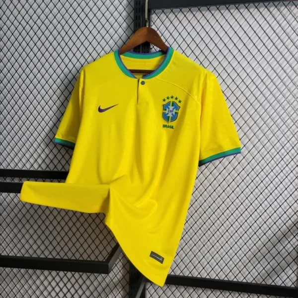 3 Brazil Home Soccer Jersey