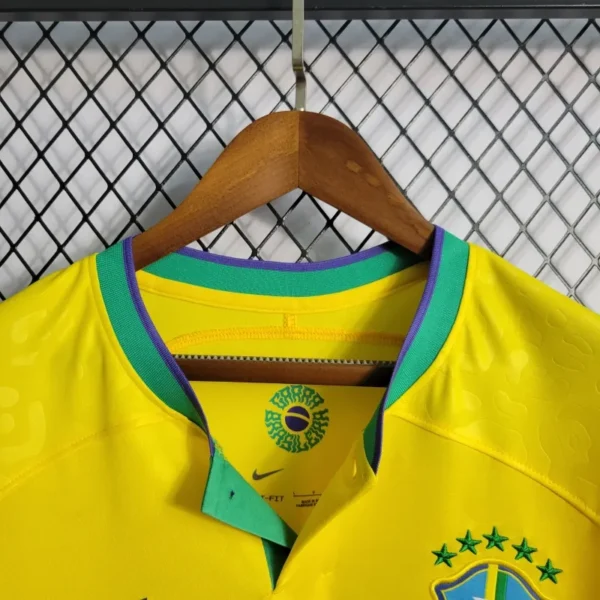6 Brazil Home Soccer Jersey
