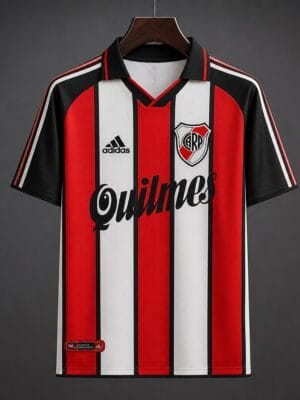 00-01 River Plate Away Red-White Stripes Jersey
