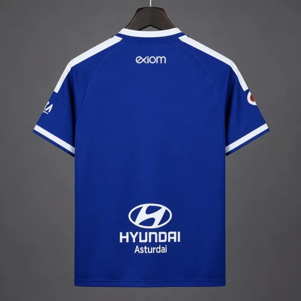 1 Real Oviedo Home Blue with White Collar Jersey