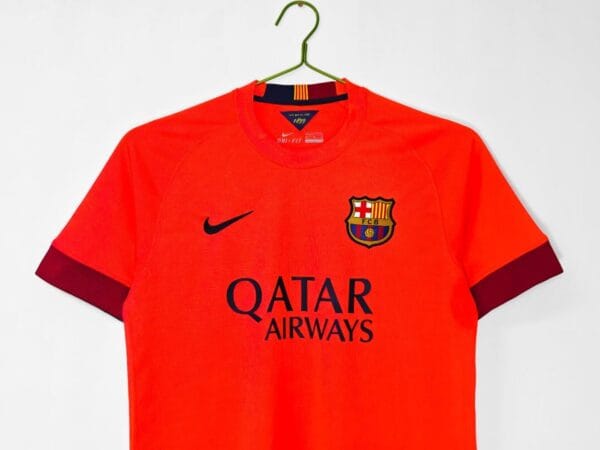 14-15 FC Barcelona Away Orange-Red Jersey 14-15 FC Barcelona Away Orange-Red Jersey