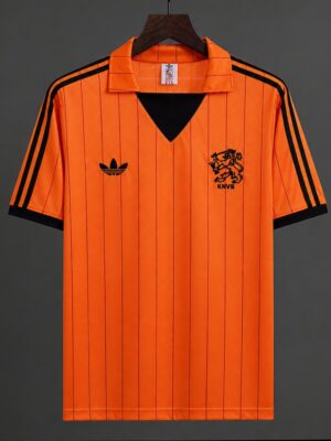 1982 Netherlands Home Orange Jersey