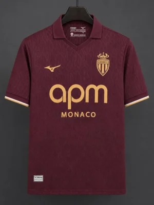 2 AS Monaco Away Maroon Jersey