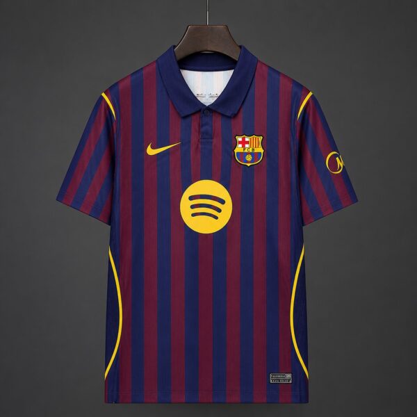 Barcelona Home Blue Burgundy Stripes Jersey