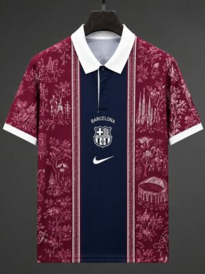 Barcelona Special Edition Burgundy Polo Collar Jersey