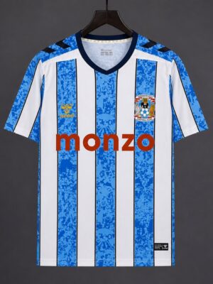 Coventry City Sky Blue & White Vertical Stripes Home Jersey