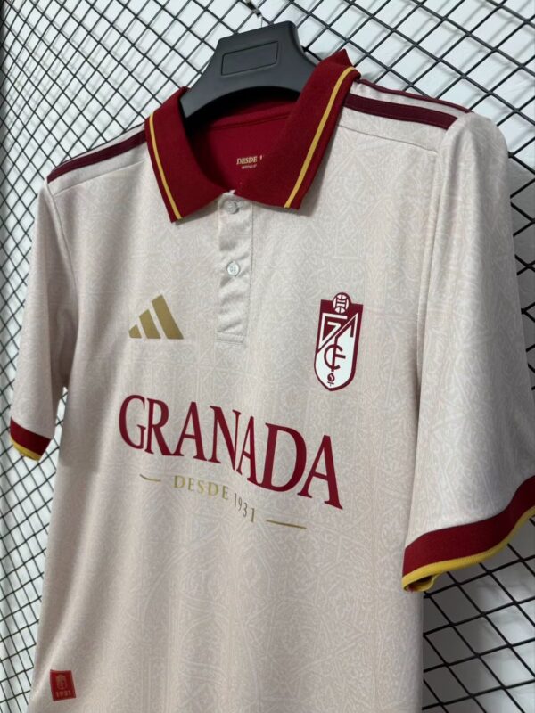 Granada CF 95th Anniversary Special Edition Off White Polo Jersey Granada CF 95th Anniversary Special Edition Off White Polo Jersey