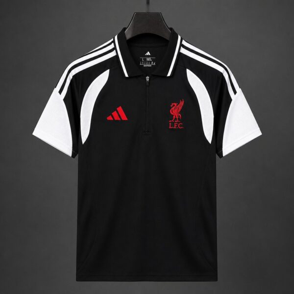 Liverpool Black Training Polo Jersey