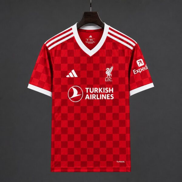 Liverpool Home Red Checkerboard Jersey Liverpool Home Red Checkerboard Jersey