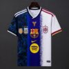Messi Career Tribute Argentina Barcelona Spain Patchwork Special Fan Edition Jersey