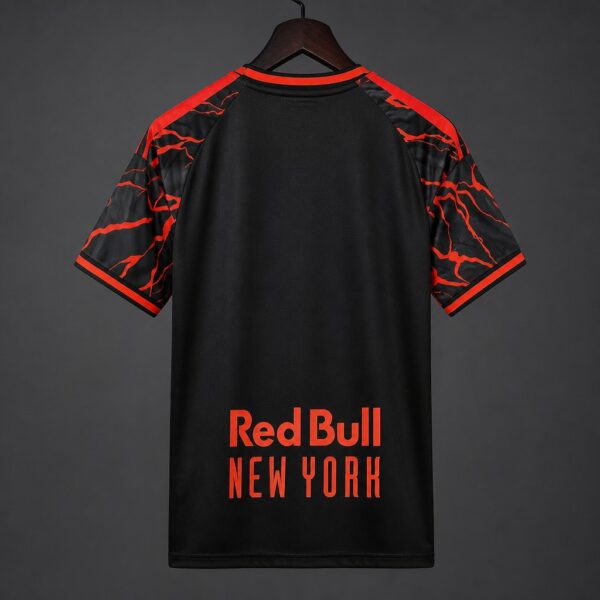 New York Red Bulls Black with Red Lava Pattern Away Jersey