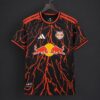 New York Red Bulls Black with Red Lava Pattern Away Jersey