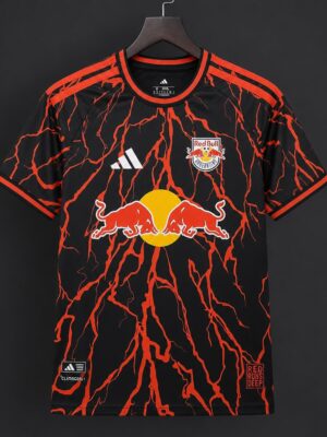New York Red Bulls Black with Red Lava Pattern Away Jersey New York Red Bulls Black with Red Lava Pattern Away Jersey