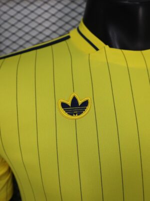 Player Version Al Nassr FC Yellow with Thin Black Pinstripes Jersey