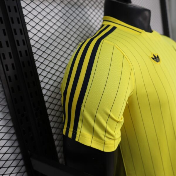 Player Version Al Nassr FC Yellow with Thin Black Pinstripes Jersey