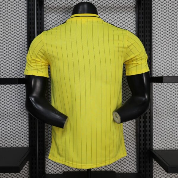 Player Version Al Nassr FC Yellow with Thin Black Pinstripes Jersey