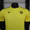Player Version Al Nassr FC Yellow with Thin Black Pinstripes Jersey