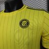 Player Version Al Nassr FC Yellow with Thin Black Pinstripes Jersey