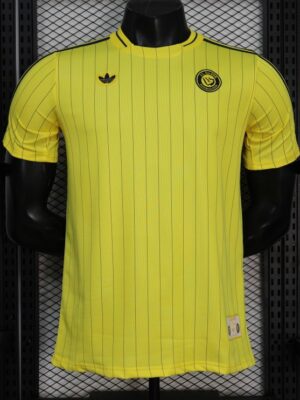 Player Version Al Nassr FC Yellow with Thin Black Pinstripes Jersey Player Version Al Nassr FC Yellow with Thin Black Pinstripes Jersey
