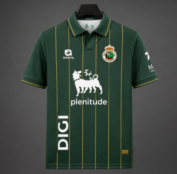 Racing de Santander Away Green Stripes Jersey Racing de Santander Away Green Stripes Jersey