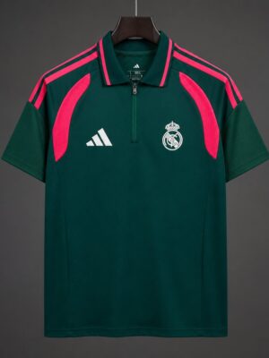 Real Madrid Training Dark Green Polo Jersey