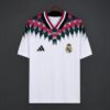 Real Madrid White Diamond Pattern Collar Pre-Match Jersey Real Madrid White Diamond Pattern Collar Pre-Match Jersey