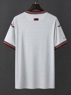 Real Murcia CF White with Maroon Baroque Pattern Away Jersey