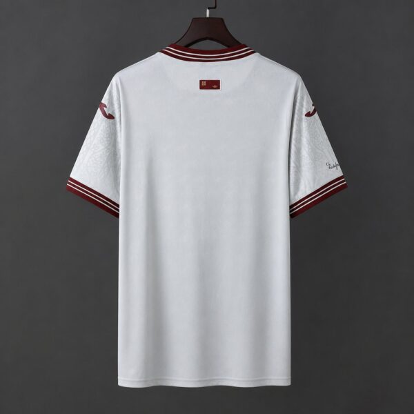 Real Murcia CF White with Maroon Baroque Pattern Away Jersey
